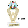 Holiday Penguin Trophy.   6 " tall.  Includes free engraving.   A Premier exclusive design! 3103
