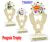 Holiday Penguin Trophy.   6 " tall.  Includes free engraving.   A Premier exclusive design! 3103