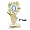 Holiday Penguin Trophy.   6 " tall.  Includes free engraving.   A Premier exclusive design! f696