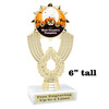 6" tall  Halloween  theme trophy.  Great for Pumpkin carving and Decorating contests  3103