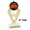 6" tall  Halloween  theme trophy.  Great for Pumpkin carving and Decorating contests  3103