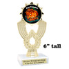 6" tall  Halloween  theme trophy.  Great for Pumpkin carving and Decorating contests  3103