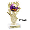 6" tall  Halloween  theme trophy.  Great for Pumpkin carving and Decorating contests  f696