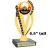 6.5" tall  Halloween  theme trophy.  Great for Pumpkin carving and Decorating contests  ph76