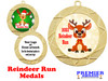 Reindeer Run Medal  Choice of 9 categories.  Includes free engraving and neck ribbon  (940g