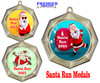 Santa Run Medal  Choice of 9 categories.  Includes free engraving and neck ribbon  (43273g