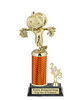 Halloween theme trophy with CURRENT year.  Choice of column and trophy height.  9 designs available.  Scarecrow