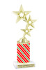 Candy Cane theme trophy. Choice of figure.   Great for all of your holiday events and contests. sub 1