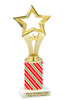 Candy Cane theme trophy. Choice of figure.   Great for all of your holiday events and contests. sub 1