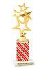 Candy Cane theme trophy. Choice of figure.   Great for all of your holiday events and contests. sub 1