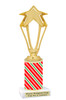 Candy Cane theme trophy. Choice of figure.   Great for all of your holiday events and contests. sub 1