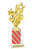 Candy Cane theme trophy. Choice of figure.   Great for all of your holiday events and contests. sub 1