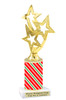 Candy Cane theme trophy. Choice of figure.   Great for all of your holiday events and contests. sub 1