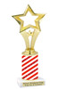 Candy Cane theme trophy. Choice of figure.   Great for all of your holiday events and contests. sub 3