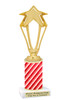 Candy Cane theme trophy. Choice of figure.   Great for all of your holiday events and contests. sub 4