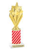 Candy Cane theme trophy. Choice of figure.   Great for all of your holiday events and contests. sub 4