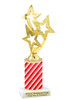 Candy Cane theme trophy. Choice of figure.   Great for all of your holiday events and contests. sub 4