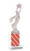 Candy Cane theme trophy. Choice of figure.   Great for all of your holiday events and contests. sub 5