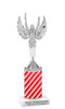 Candy Cane theme trophy. Choice of figure.   Great for all of your holiday events and contests. sub 6