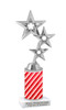 Candy Cane theme trophy. Choice of figure.   Great for all of your holiday events and contests. sub 6