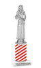 Candy Cane theme trophy. Choice of figure.   Great for all of your holiday events and contests. sub 8