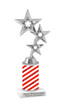 Candy Cane theme trophy. Choice of figure.   Great for all of your holiday events and contests. sub 8