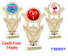Candy Cane Trophy.   6.5" tall.  Includes free engraving.   A Premier exclusive design! H414