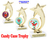 Candy Cane Trophy.   6" tall.  Includes free engraving.   A Premier exclusive design! 6061g