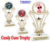 Candy Cane Trophy.   6.5" tall.  Includes free engraving.   A Premier exclusive design! H416