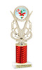 Candy Cane theme trophy. Choice of artwork.   Great for all of your holiday events and contests. Red H415