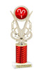 Candy Cane theme trophy. Choice of artwork.   Great for all of your holiday events and contests. Red H415