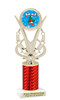 Candy Cane theme trophy. Choice of artwork.   Great for all of your holiday events and contests. Red H415