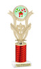 Candy Cane theme trophy. Choice of artwork.   Great for all of your holiday events and contests. Red H414