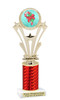 Candy Cane theme trophy. Choice of artwork.   Great for all of your holiday events and contests. Red H416