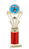 Candy Cane theme trophy. Choice of artwork.   Great for all of your holiday events and contests. Red H416