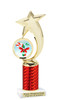 Candy Cane theme trophy. Choice of artwork.   Great for all of your holiday events and contests. Red 6061g