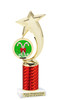 Candy Cane theme trophy. Choice of artwork.   Great for all of your holiday events and contests. Red 6061g