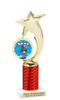 Candy Cane theme trophy. Choice of artwork.   Great for all of your holiday events and contests. Red 6061g