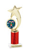 Candy Cane theme trophy. Choice of artwork.   Great for all of your holiday events and contests. Red 6061g
