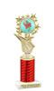 Candy Cane theme trophy. Choice of artwork.   Great for all of your holiday events and contests. Red f696