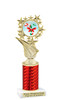 Candy Cane theme trophy. Choice of artwork.   Great for all of your holiday events and contests. Red f696