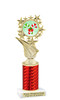 Candy Cane theme trophy. Choice of artwork.   Great for all of your holiday events and contests. Red f696