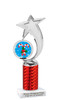 Candy Cane theme trophy. Choice of artwork.   Great for all of your holiday events and contests. Red 6061s