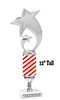 Candy Cane theme trophy. Choice of figure.   Great for all of your holiday events and contests.  12" tall. Design 4