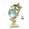 Snowman Trophy.   6" tall.  Includes free engraving.   A Premier exclusive design! f649