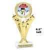 Snowman Trophy.   6" tall.  Includes free engraving.   A Premier exclusive design! h501