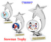 Snowman Trophy.   6" tall.  Includes free engraving.   A Premier exclusive design! 6061s