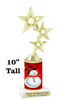 Snowman theme trophy. Choice of figure.  10" tall - Great for all of your holiday events and contests. 4