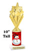 Snowman theme trophy. Choice of figure.  10" tall - Great for all of your holiday events and contests. 4