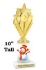 Snowman theme trophy. Choice of figure.  10" tall - Great for all of your holiday events and contests. 5